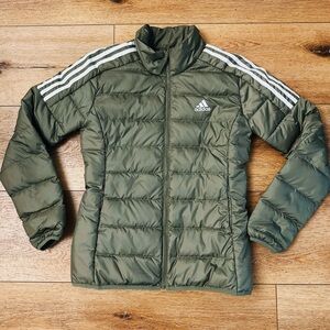 LIKE NEW Adidas Green Puffer Jacket